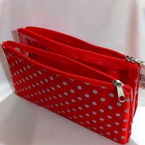 Red & White Polka Dot Makeup Bag